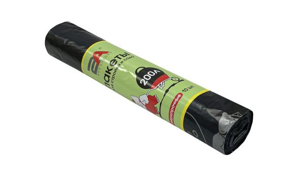 пакеты д/мусора 200л 10шт "Слоны в рулоне"