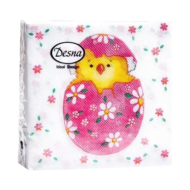 Салфетки Desna Design «Сюрприз», пасхальные, бумажные, 25×25 см, 1 слой, 40 шт от производителя в Кирове