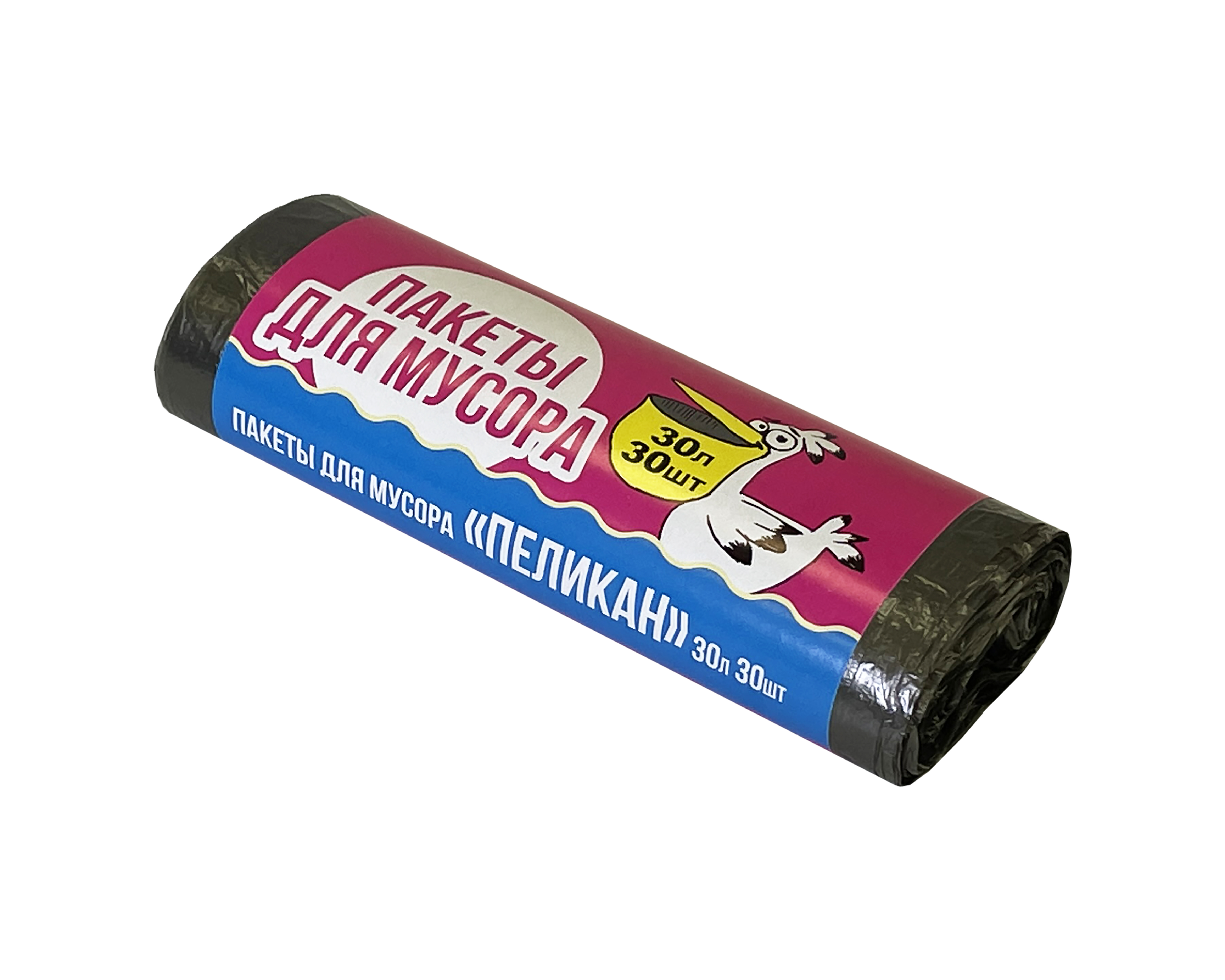 Пакеты для мусора «Пеликан» 30 л, ПНД, чёрные, 460×550 мм, 30 шт. от производителя в Кирове