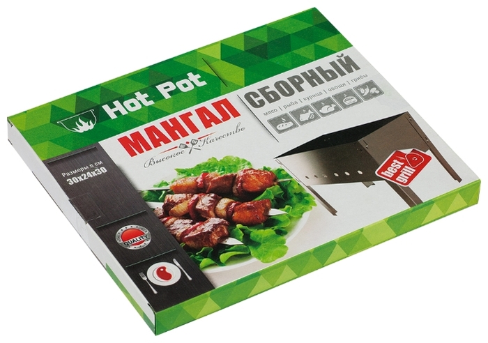 Мангал сборный Hot Pot 61530, 300×240×300 мм, стальной от производителя в Кирове