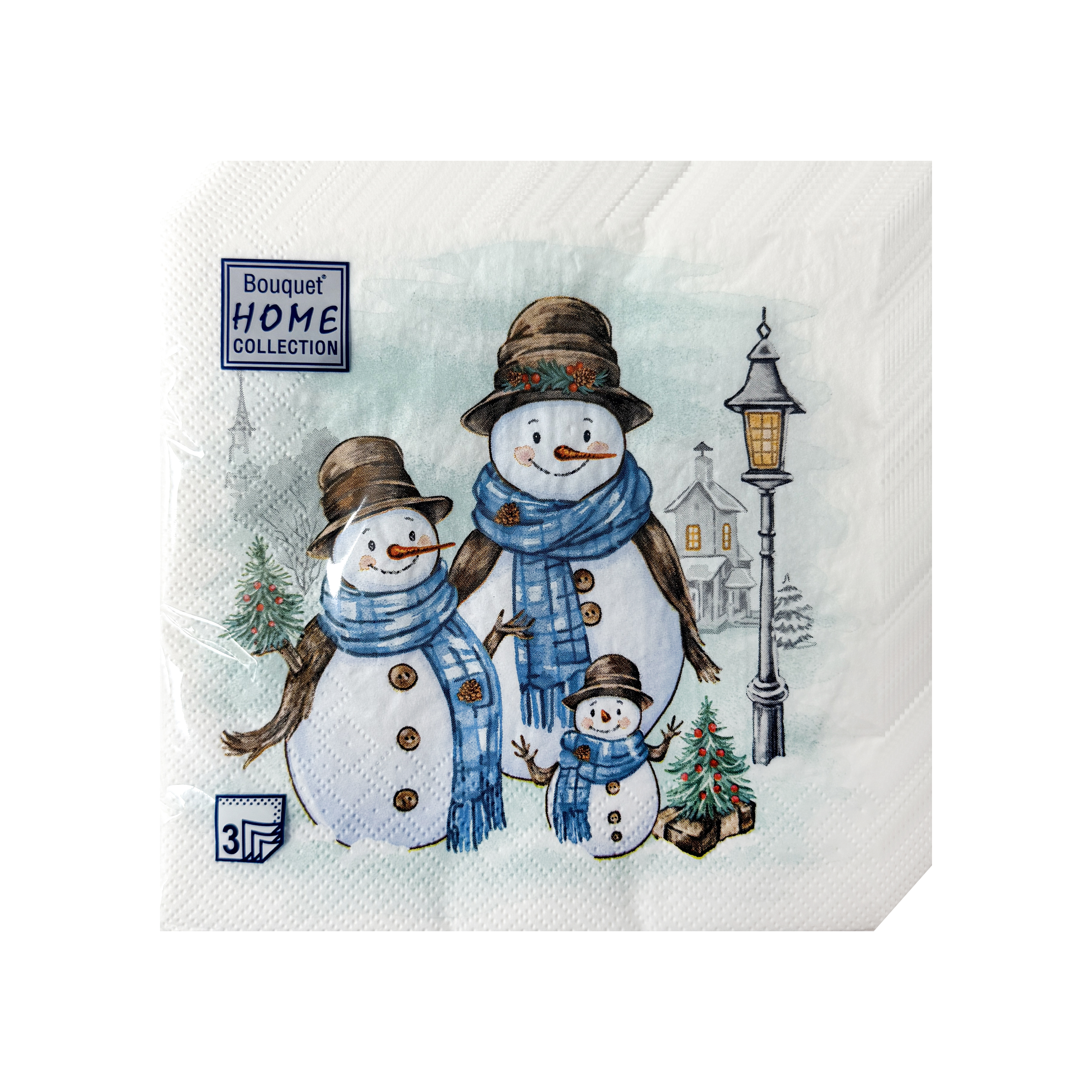 Салфетки Bouquet Home Collection «Дружная семья», бумажные, 33×33 см, 3 слоя, 20 шт. от производителя в Кирове