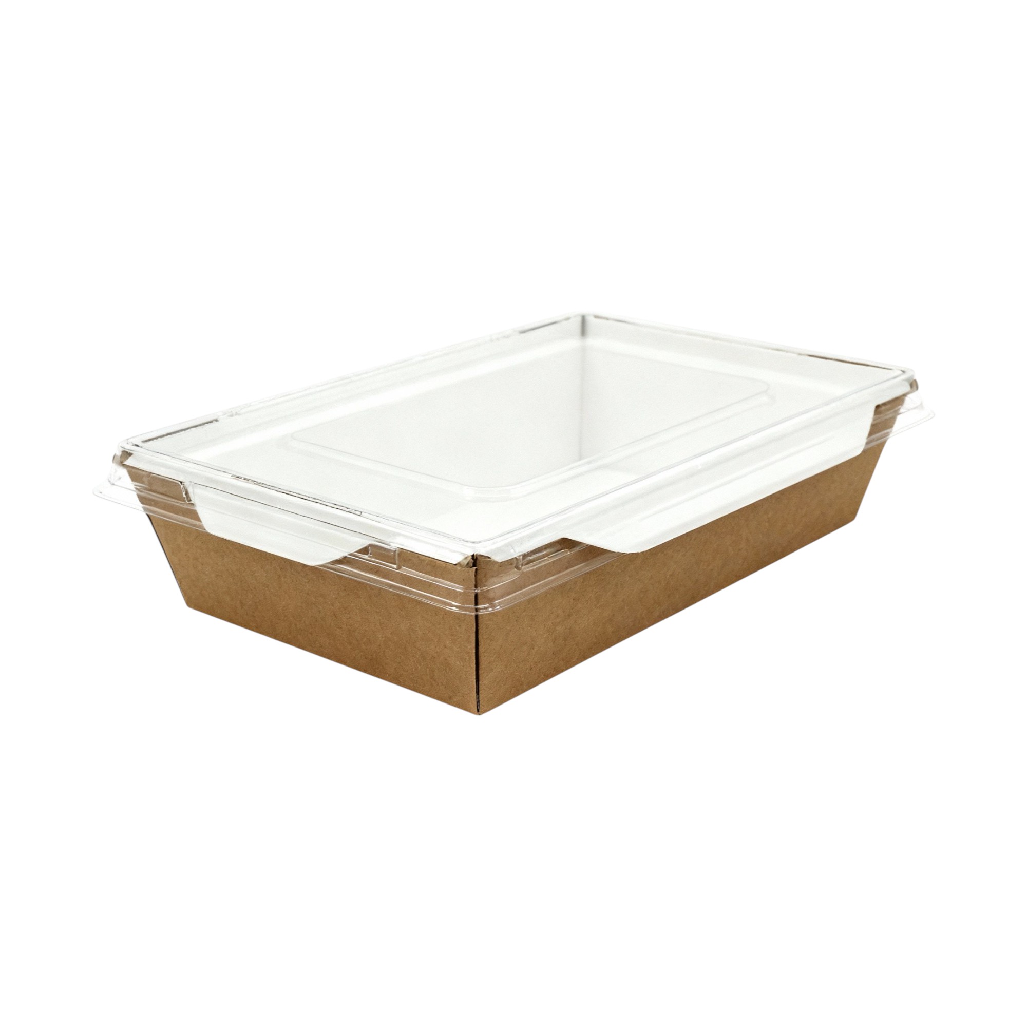Контейнер DoECO OpSalad 1000 с крышкой, бумажный, 200×140×55 мм, 50 шт. от производителя в Кирове