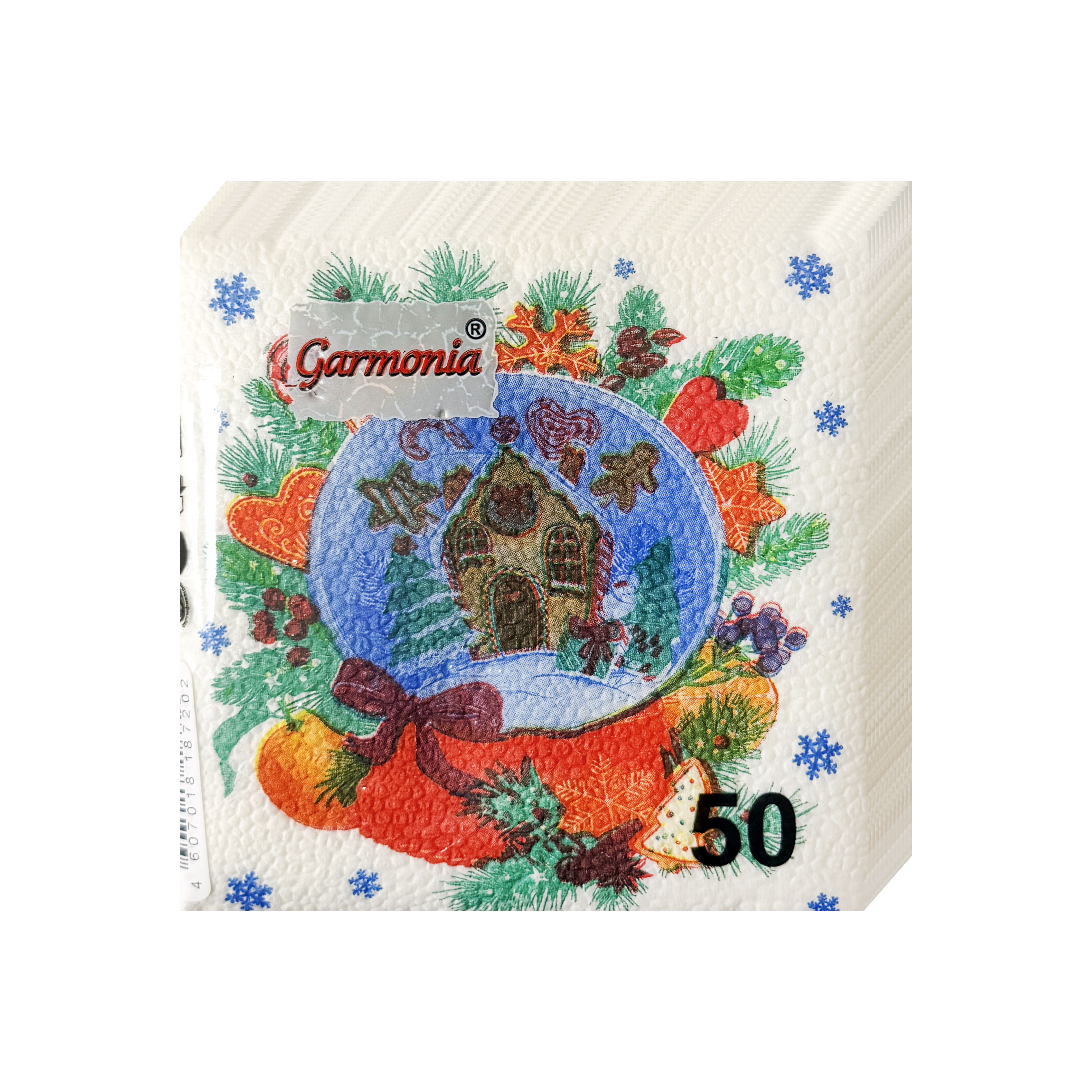 Новогодние салфетки «Снежный шар», 25×25 см, 50 шт. от производителя в Кирове