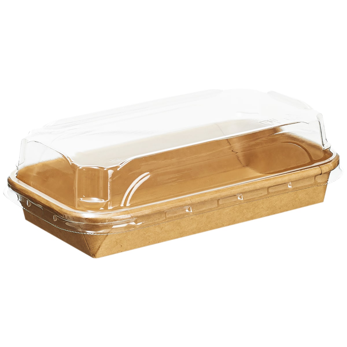 Контейнер Sushi Box 400 мл, бумажный, бурый, с купольной крышкой, 160×91×56 мм от производителя в Кирове