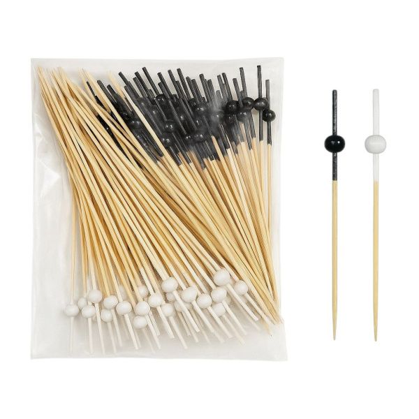 пика бамбук Жемчуг черно-белый 12 см/100