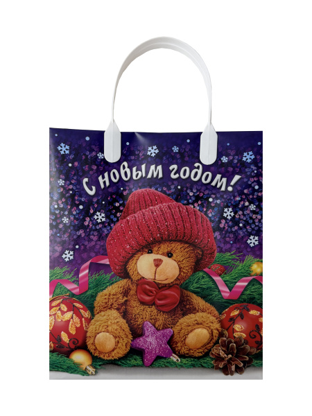 сумка пласт. 23х26 НГ мягкий пластик, пласт. ручки