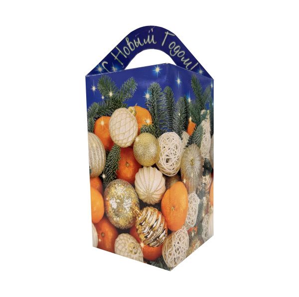 коробка 0,8 кг Четырехгранка Нарядная (хром-эрзац)