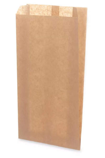 пакет бумажный с V-обр. дном 25х14х6 крафт