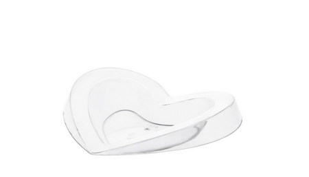 форма д/фуршетов, Блюдце Сердце прозрачн./20*