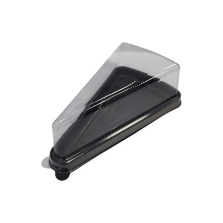 контейнер для кусочка торта LP-T-46 черное дно прозр. крышка*