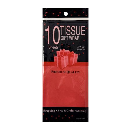 бумага Тишью 50*66 красный /10 *