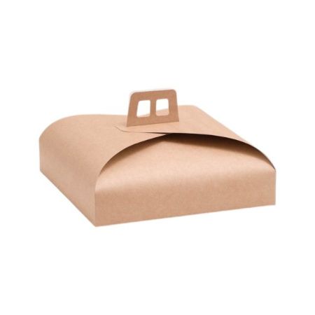 коробка бум. д/бенто-торта 230х230х70 крафт *