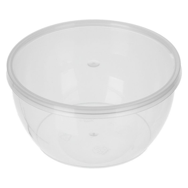 контейнер  360мл "Плошка" с прозрач. крышкой d=111/400