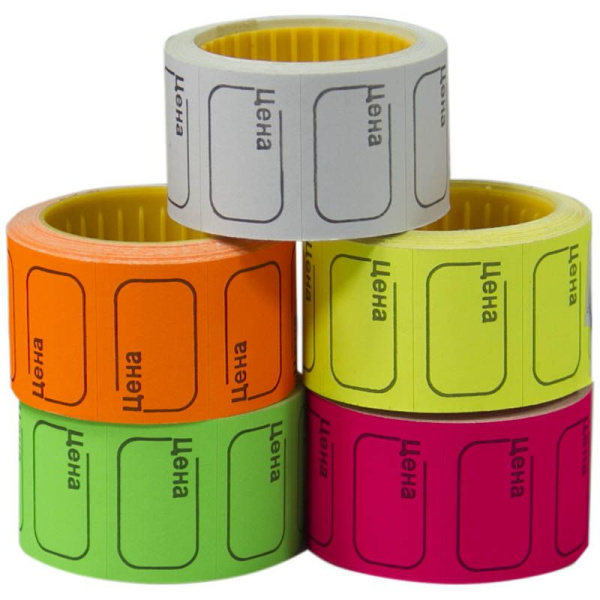 этикет-лента "Цена" 29х28 цветн 500шт