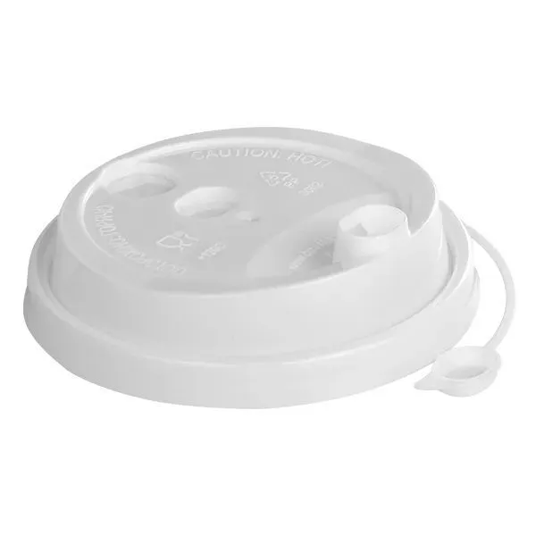 крышка д/стакана 300,400мл d=90мм белая с питейником ПП СП