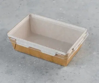 контейнер бум. 400 мл с пласт. крышкой/50